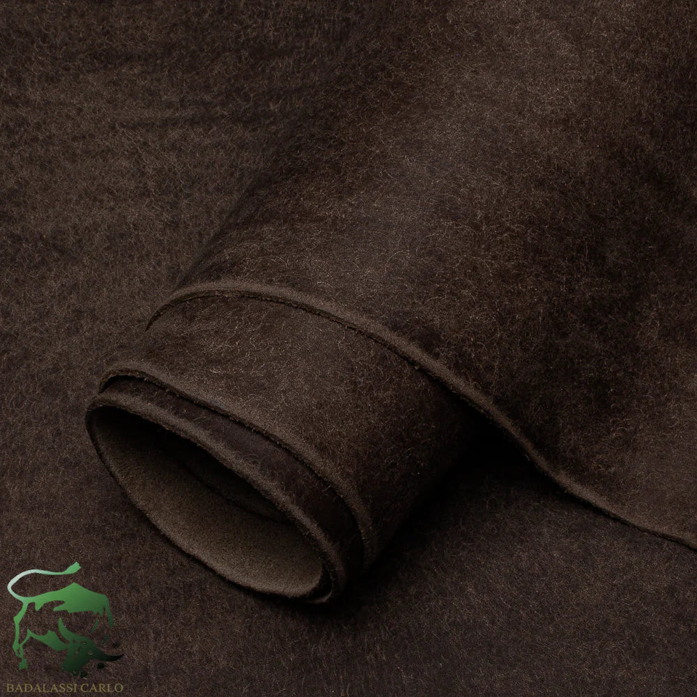 Dark Brown vegetable tanned leather roll - Badalassi Carlo Pueblo Castagno Leather