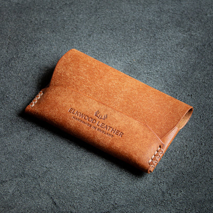 Elkwood leather wallet - brown minimalist slim wallet