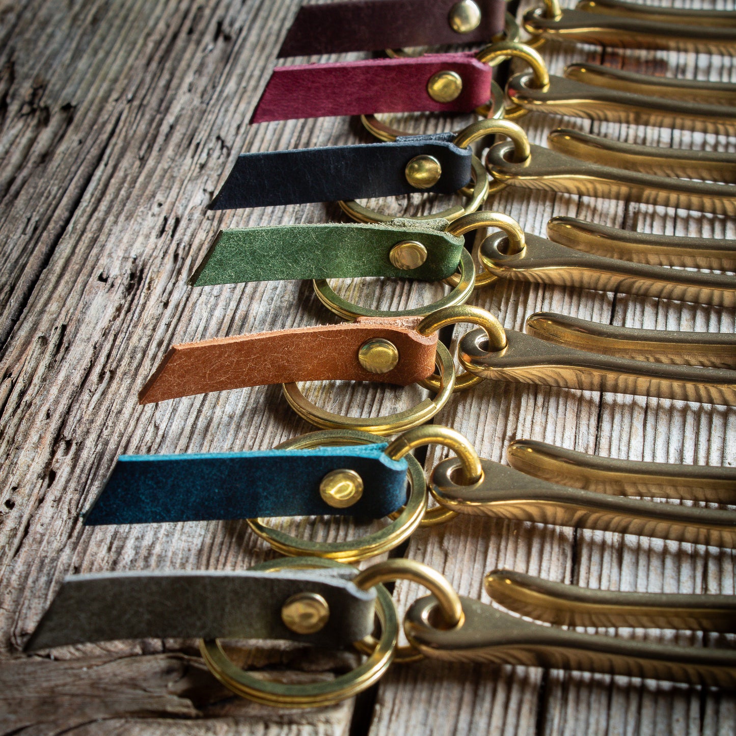Japanese Fish Hooks - Solid Brass Key Ring Hook