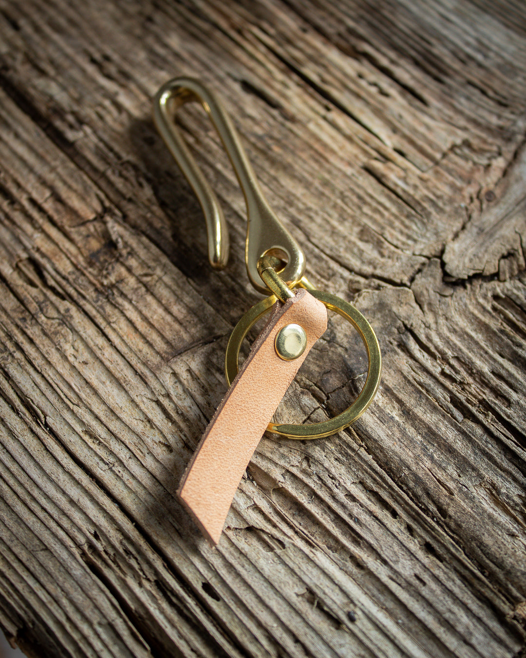 Japanese Fish Hooks - Solid Brass Key Ring Hook