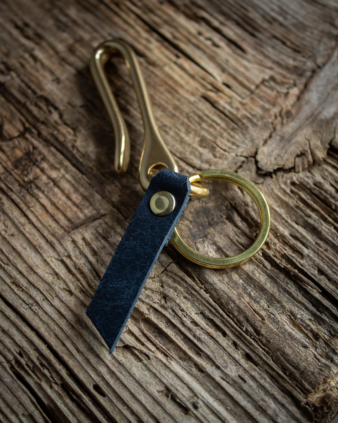 Japanese Fish Hooks - Solid Brass Key Ring Hook