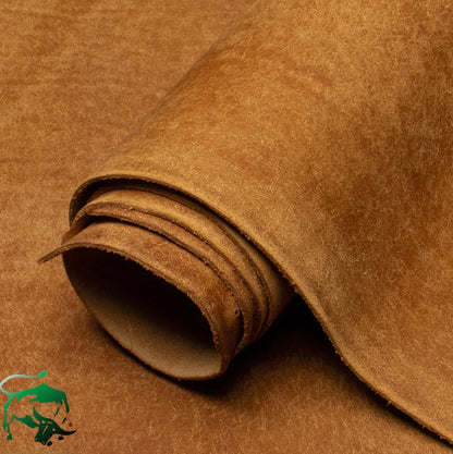 Light Brown Vegetable tanned leather roll - Badalassi Carlo Pueblo Cognac Leather