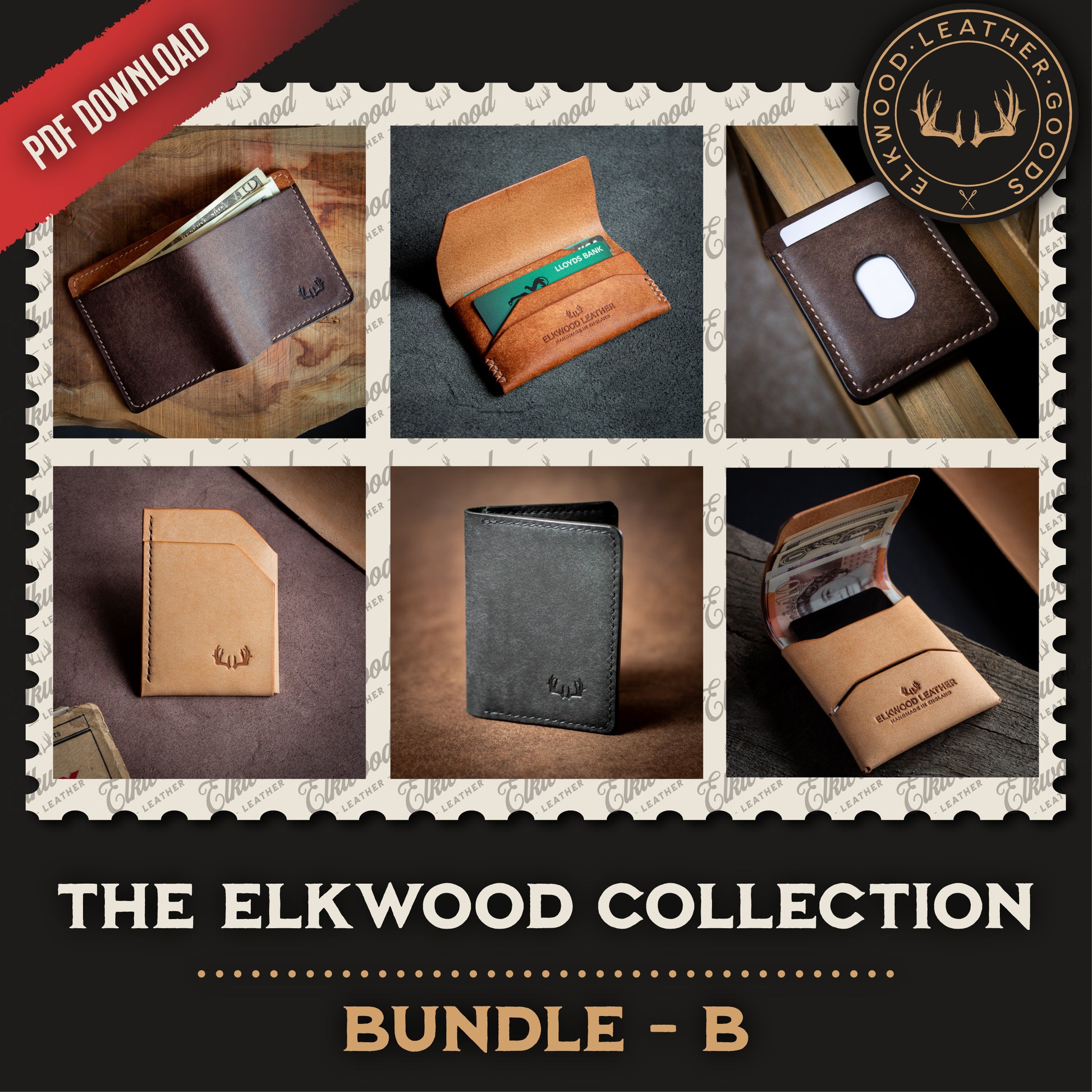 The Elkwood leather PDF wallet download bundle B