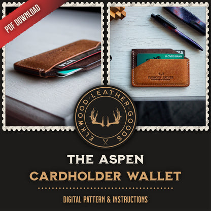 The Aspen - Cardholder wallet PDF template pattern download