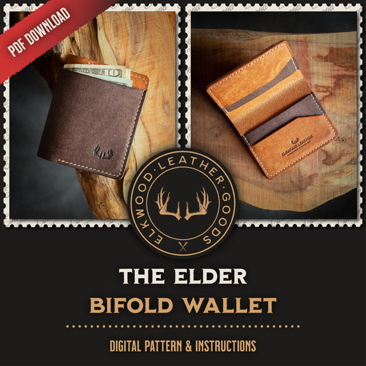 The Elder Bifold Cash wallet Cardholder wallet PDF template pattern download